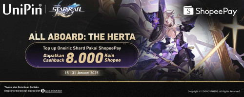 Jan – Top up Oneiric Shard Pakai ShopeePay & Dapatkan Bonus 8.000 Koin Shopee